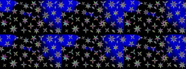 Arkaplan dokusu, duvar kağıdı, çiçek temalı siyah renkler. Soyut etnik raster çizim kalıbı. Kabile sanatı boho baskısı, klasik çiçek arkaplanı.