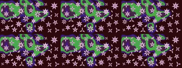 Moda baskıları için zarif bir şablon. Motley illüstrasyonu. Kahverengi çiçekli bahar çiçekleri. Küçük renkli çiçekler. Küçük çiçekte şirin desenler.