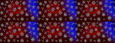 Raster illüstrasyonu. Klasik çiçek tasarımı elementleri. Kahverengi kıvırcık çiçekler kahverengi renklerde şekillenir.