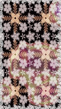 Tarafsız renklerde parlak çiçekli halı ile kusursuz desen.