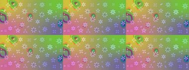 Hediye ambalaj kağıdı, tebrik kartları, posterler ve pankart tasarımı. Tarafsız renklerde çiçekler. Raster düz çiçek çizim deseni.