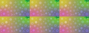 Sevimli çiçek raster deseni. Tarafsız renklerde çiçekler. Renkli Bahar Teması eskiz kalıbı. Düz Çiçek Elementleri Tasarımı.