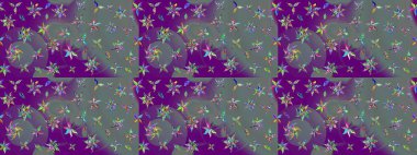 Çiçek deseni. Raster güzel kumaş deseni çiziyor. Renkli Bahar Teması eskiz kalıbı. Düz Çiçek Elementleri Tasarımı.