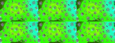 Raster. Düz Çiçek Elementleri Tasarımı. Renkli Bahar Teması çizim şablonu.