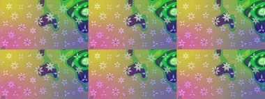 Çiçek deseni. Flower eskiz arka planı. Şatafatlı bahar bahçesi dokusu. Raster illüstrasyonu.