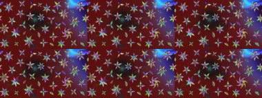 Suluboya çiçekli çiçek deseni. Kırmızı renklerde Asya tekstili. Raster illüstrasyonu.