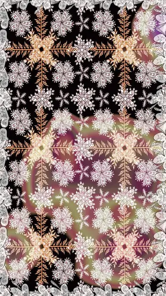 Tarafsız renklerde parlak çiçekli halı ile kusursuz desen.