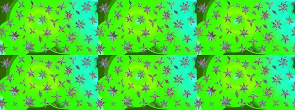 Raster. Düz Çiçek Elementleri Tasarımı. Renkli Bahar Teması çizim şablonu.