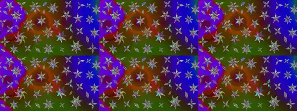 Raster illüstrasyonu. Suluboya, elle çizilmiş. Kahverengi yapraklı yabani çiçekler. Taslak arkaplan deseni.