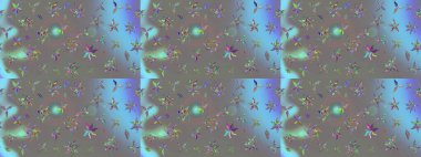 Tomurcukları papatya çiçekleri olan sevimli bir çiçek deseni. Kumaş, tekstil, duvar kağıdı baskısı için. Eski usul. Eskiz geçmişi. Miles Fleur, süslü püslü bir süs. Raster illüstrasyonu.