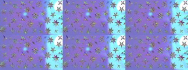 Çocuksu tasarım. Menekşe arkaplanda. Tekstil, kumaş, ambalaj, hatıra defteri için hoş bir çiçek arkaplanı. Elle çizilmiş karalama çiçekleri ile Raster çizim deseni.