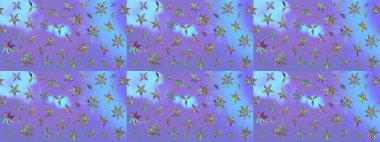 Kabile sanatı boho baskısı, klasik çiçek arkaplanı. Arkaplan dokusu, duvar kağıdı, mor renkli çiçek teması. Soyut etnik raster çizim kalıbı.