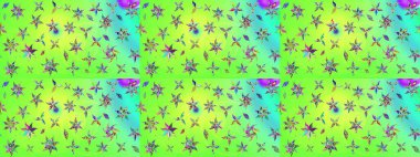 Üzerinde gelincikler ve vadi zambakları olan renkli çiçek desenli nakış deseni. Tekstil tasarımı için yeşil renkli geleneksel halk çiçekleri buketi.