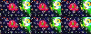 Çizim raster deseni. Güzel kumaş deseni. Çiçek arka planı.