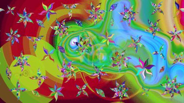 Raster güzel bir çiçek deseni çizmiş. Tatil havası. Bahar mevsimi. Nazik romantik baskı.