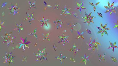 Suluboya etkisi. Raster deseni. Botanik çizim kalıbı. Organik elementler.