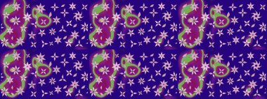 Raster suluboya çiçek deseni, narin çiçekler, mavi çiçekler, tebrik kartı şablonu. Güzel kumaş deseni.