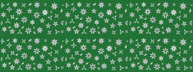 Yeşil renklerde. Çizim kalıbı. Çiçek duvar kağıdı. Renkli süs kenarı. Hint süsü. Raster illüstrasyonu.