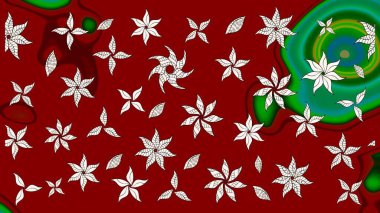 Düz Çiçek Elementleri Tasarımı. Eskiz klasiği. Raster Şirin kumaş deseni. Renkli Bahar Teması çizim şablonu.