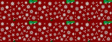 Patlayan çiçekler soyut olarak yerleştirilmiş. Raster deseni. Kibarca, kırmızı renkte bahar çiçekleri. Raster illüstrasyonu.