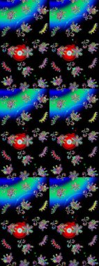 Raster Noel soyut renkli arka plan ve düşen kar tanesi. Noel süslemeleri ve Noel süslemeleri.