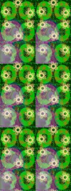 Kış kar taneleri, raster arka plan. Yüzey için tekrarlanan doku, ambalaj kağıdı, yeşil ve nötr renkler üzerine kar tanesi.