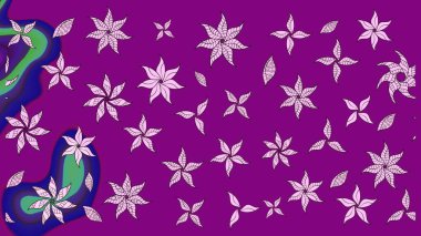 Tekrar eden çiçek arkaplanı, zarif mor çiçek duvar kağıdı. Mor renkler üzerine çiçek desenli çizimler, el yapımı papatyalar, papatyalar..