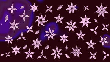 Kahverengi renkli çiçekler. Renkli Bahar temalı eskiz kalıbı. Çiçekli çiçek deseni, suluboya. Düz Çiçek Elementleri Tasarım Raster illüstrasyonu.