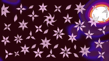 Renkli Bahar Teması eskiz kalıbı. Raster illüstrasyonu. Şirin çiçek elementleri. Taslak desenli, modaya uygun kumaş deseni. Düz Çiçek Elementleri Tasarımı.