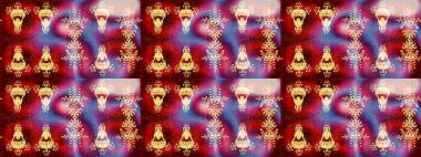 Karla süslenmiş Noel kar taneleri. Noel şenliği geçmişi. Raster illüstrasyonu.