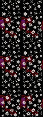 Tekstil veya kitap kapakları, imalat, duvar kağıtları, baskı, hediye paketi ve yapıştırma kitabı için çiçek eskizi geçmişi. Küçük çaplı çiçeklerdeki basit şirin desenler. Raster illüstrasyonu.