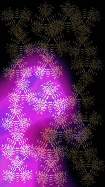 Kışın sembolü. Raster illüstrasyon kar taneleri. Siyah, mor ve mor renkli suluboya kar taneleri. Güzel dekorasyon.