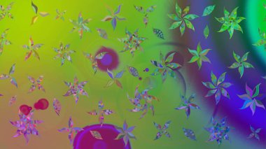 Çiçek deseni. Raster illüstrasyonu. Şatafatlı bahar bahçesi dokusu. Çiçek çizimi arkaplanı.