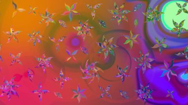 Hoş bir çiçek geçmişi var. Güzel kumaş deseni. Küçük bir çiçekte eskiz deseni. Raster illüstrasyonu.