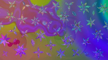 Raster illüstrasyonu. Modaya uygun kumaş deseni. Tony 'nin kumaş kalıbını çiz. Küçük çiçekte sevimli çiçek deseni var..