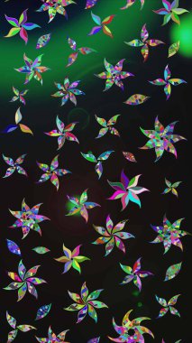 Çiçekli karalama şeklinde Raster çiçek deseni. Gri renkli çiçekler. Nazik, sevimli çiçek arkaplanı..