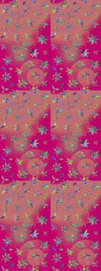 Raster illüstrasyonu. Küçük çaplı çiçeklerdeki basit şirin desenler. Tekstil veya kitap kapakları, imalat, duvar kağıtları, baskı, hediye paketi ve yapıştırma kitabı için çiçek eskiz geçmişi.