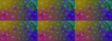 Raster illüstrasyonu. Patlayan çiçekler soyut olarak yerleştirilmiş. Raster deseni. Yumuşak, bahar çiçekleri kahverengi renklerde.