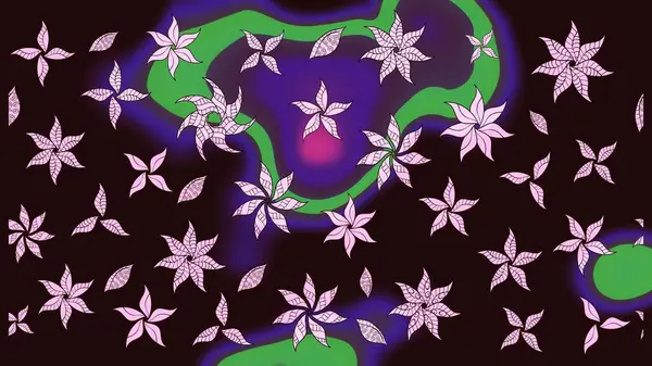 Motley illüstrasyonu. Küçük renkli çiçekler. Moda baskıları için zarif bir şablon. Çiçekli bahar çiçekleri. Küçük çiçekte şirin desenler.