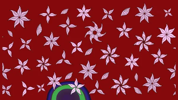 Raster illüstrasyonu. Egzotik çiçekler, kırmızı renkte botanik parlak klasik doğa. Klasik tropikal doğal elementlerin suluboya seti.