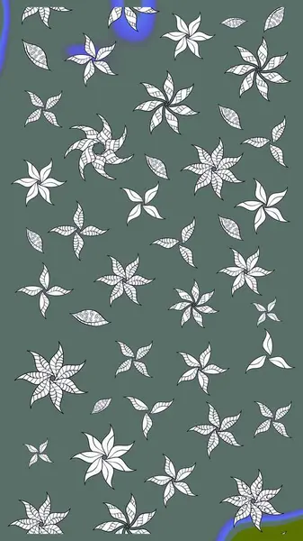 Vadinin çiçekleri tarafsız renklerde. Raster çiçek desenleri çiziyor..