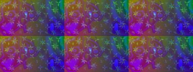 Raster illüstrasyonu. Çiçek deseni. Düz Çiçek Elementleri Tasarımı. Chichi 'nin kumaş kalıbını çiz. Renkli Bahar Teması çizim şablonu.