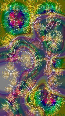 Geleneksel klasik süs. Arabesk ve çiçekli doğu raster desenleri. Arabesk ile klasik desen.