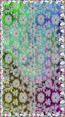 El çizimi Raster çizimi. Duvar kağıdı, web sitesi arka planı, ambalaj kağıdı, davetiye, broşür, afiş veya web sitesi için kusursuz çiçek deseni kullanılabilir. Karalama elementleri.