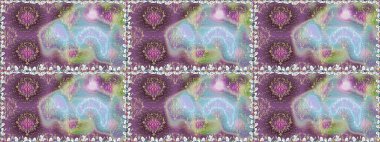 Renkli Bahar Temalı Kusursuz Arkaplan. Düz Çiçek Elementleri Tasarımı. Raster Şirin kumaş deseni. Kusursuz bağbozumu.