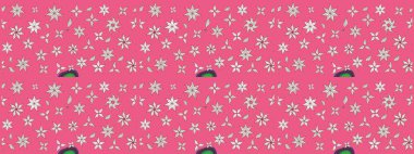 Raster illüstrasyonundaki çiçek desenli çizim. Suluboya tarzında pembe renkte çiçekler.