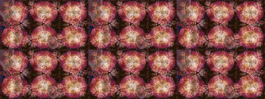 Raster illüstrasyonu. Kahverengi, kırmızı ve bej renkli kar taneleri. Raster Noel soyut renkli arkaplan ve tatlı kar tanesi.