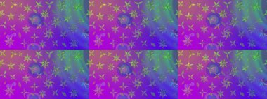 Düz Çiçek Elementleri Tasarımı. Raster Şirin kumaş deseni. Renkli Bahar Teması eskiz kalıbı. Eskiz klasiği.