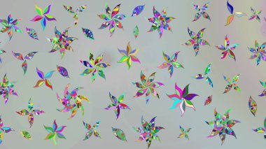 Şirin çiçekli, desenli, gri renkli bir eskiz deseni. Tekstil için suluboya eskiz deseni. El çizimi çiçek çizimi deseni (fayans)).