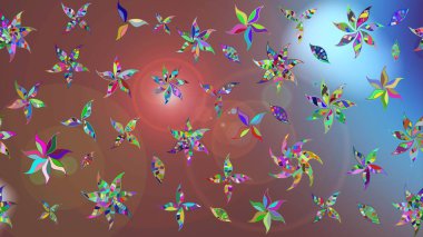 Raster Moda kumaş deseni. Şirin çiçekler. Çizgi çizimi deseni.